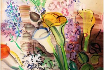 Dufy - Bouquet d'arum et fleurs des champs